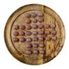 30cm Diameter MANGO WOOD SOLITAIRE BOARD GAME with SPARKLING PRINCESS GLASS MARBLES | |classic wooden solitaire game | strategy board game | family board game | games for one | board games view 1