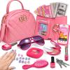 Little Girls Purse, Pretend Play Makeup Kit for Toddler 3-5 4-6, Kids Purses with Accessories, Pink Handbag, Princess Kit and Fake Make up, Toddler Girl Toys Gifts for 3 4 5 6 Year Old view 1
