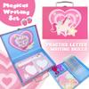 98Pcs Unicorn Stationary Set - Gifts for 6,7,8,9,10 Year Old Girl, Girls Stationery Set for Kids, Letter Writing Art Kit, Preteen Girls Craft Toys 8-10 Present - Birthday Gift for Girls view 3