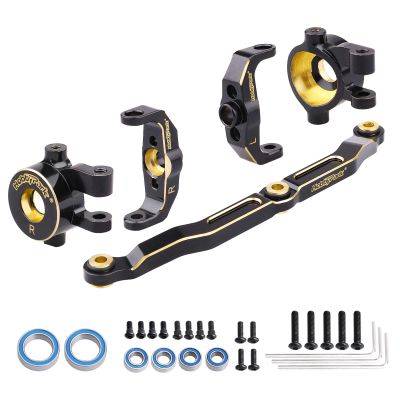 HobbyPark Brass Steering Link & Steering Knuckles & Caster Blocks C-Hubs Weights for 1/18 Traxxas TRX4M TRX4MT Upgrades Replacement w/Ball Bearings
