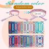 Henoyso 48 Pcs Woven Friendship Bracelets Bulk Adjustable Braided String Nepal Bracelets String with Sliding Knot Closure Gift for Women Girls Birthday Party Camp Favor (Stylish Style) view 2