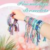 Henoyso 48 Pcs Woven Friendship Bracelets Bulk Adjustable Braided String Nepal Bracelets String with Sliding Knot Closure Gift for Women Girls Birthday Party Camp Favor (Stylish Style) view 3