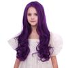 DUDUWIG Purple Wig Long Purple Wig Synthetic Hair Ombre Purple Wigs Natural Wavy Hair Wigs Hair Net Include (Small Size) view 2