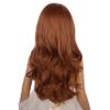 DUDUWIG Dark Orange Long Orange Middle Part Wigs Ginger Wavy Curly Wig Synthetic Hair Wigs Hair Net Include(Small Size) view 2