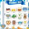 Sasylvia 60 Pcs Oktoberfest Bead Necklaces Bulk German Beer Festival Necklaces Bavarian German Party Necklace Bead Favors Metallic Blue Oktoberfest Necklace for Oktoberfest Party Favors, 12 Styles view 2