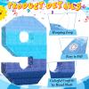 Sratte Number 1 2 3 4 5 6 7 8 9 Piata with Stick Blindfold Confetti, Gradient Blue Piata for Kids Boys Girls Birthday Party Anniversary Decorations Supplies(Number 9) view 3