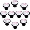 10PCS 32mm Baby Kid's Children's Furniture Drawer Handles Decorative Mushroom-Shaped Ceramic Door Cabinet Drawer Knobs Pull Handles Creative Cupboard Handle Pull Knobs with Screw(Tulip)