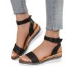 ZBYY Women's Wedge Sandals Summer Comfort Espadrille Wedge Platform Buckle Ankle Strap Open Toe Sandals Dress Shoes view 1