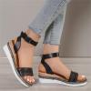 ZBYY Women's Wedge Sandals Summer Comfort Espadrille Wedge Platform Buckle Ankle Strap Open Toe Sandals Dress Shoes view 4
