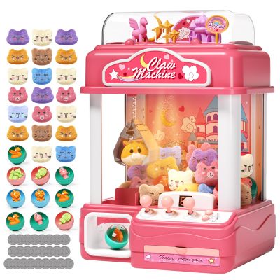 Aiqi 55 PCS Large Kids Claw Machine, Candy Vending Grabber, Prize Dispenser Toys for Girls Boys with Lights Sound, Electronic Claw Game Machine Toys for 3 4 5 6 7 8 Years Old Girls