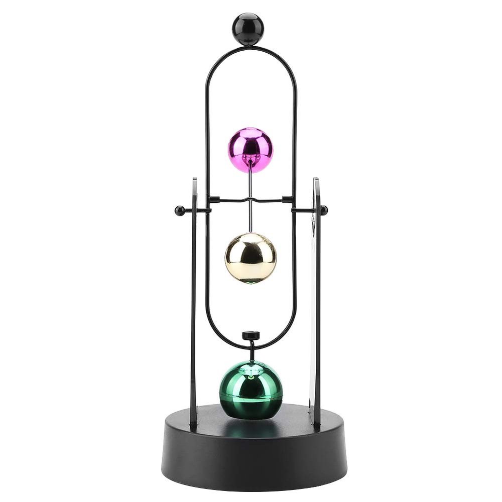 Yuecoom Perpetual Motion Modelly Decor, Electronic Shake Wiggle Device Perpetual Motion Swinging Kinetic Art Craft Desk Decoration Magnetic Decompression Frame Swing Balance Balls Ornament Gift