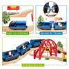 KipiPol Battery Operated Action Locomotive Toy Train Set for Wooden Tracks, (Magnetic)-Compatible with Thomas The Train Toys, Brio Tram Set for Toddlers 3-5 and up, Stocking Stuffers for Kids view 4
