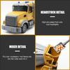Fistone RC Cement Mixer Toy, 6 Channel Truck with Lights, 1:24 Electric 360 Degree Stirring Vehicle, Rechargeable Construction Truck for Kids view 4
