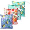 Frienda 4 Pieces Wet Dry Bag for Baby Waterproof Reusable Washable Diaper Bag Sealed with Handle for Travel, Beach, Swimsuit, Diapers, Dirty Gym Clothes and Toiletries (Plant) view 1