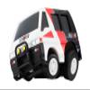 TOMYTEC Choro Q Q's QS-08b Mitsubishi Delica Star Wagon 4WD Rally Art Finished Product view 1