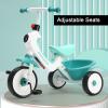 Tricycles Age 2 to 6 Years,Trike Training with Adjustable Handlebars,Music Button, Lights,Storage Basket,Bike Non-Slip Tires,Suitable for Indoor & Outdoor Use,Gifts for Girls and Boys (Green) view 2