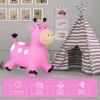 INPANY Giraffe Pink Bouncy Horse Hopper - Toddler Hopping Toys, Inflatable Animal Hopper, Jumping Horse, Outdoor Indoor Ride on Rubber Bouncer, Birthday Gift for 2 3 4 Year Old Boy Girl view 4