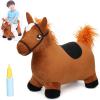 INPANY Bouncy Horse Toys for 2 Year Old Boy, Toddler Plush Bouncing Farm Animals, Inflatable Hopper, Jumping bounce Horse, Kid Ride on Rubber Bouncer, Outdoor Indoor Baby Birthday Gift for 3 4 Yr Girl view 1