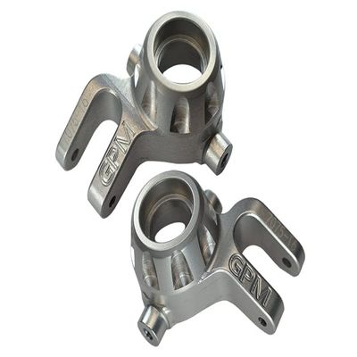 Aluminum 7075-T6 Front Knuckle Arms for Traxxas 1/8 4WD Sledge Monster Truck 95076-4 - 2Pc Set Silver