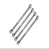 Aluminum 7075-T6 Front & Rear Lower Chassis Links Parts for Axial 1/24 AX24 XC-1 4WS Crawler Brushed RTR AXI00003 Upgrades - Silver view 1