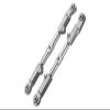 Aluminum 7075-T6+Stainless Steel Adjustable Front Steering Tie Rod for Traxxas 1/8 4WD Sledge Monster Truck 95076-4 - Silver view 1