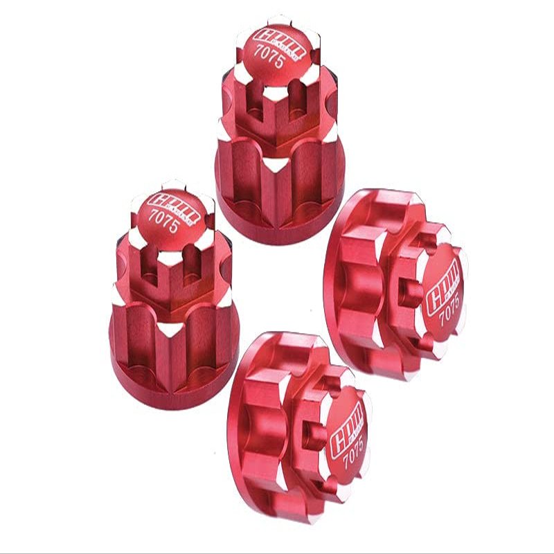 Aluminum 7075-T6 Wheel Lock for for Arrma 1:5 KRATON 8S / Outcast 8S / KRATON EXB Roller/Outcast EXB Roller Upgrades - Red