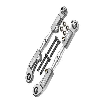 GPM for Arrma 1:7 Mojave 6S-ARA10058 / Mojave 6S V2-ARA7604V2 Upgrade Parts Aluminum 7075-T6 + Stainless Steel Adjustable Front Steering Tie Rod - Silver