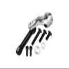 Aluminum 7075-T6 Tie Rod + 25T Servo Horn (Silver Inlay Version) for Traxxas 1/8 4WD Sledge Monster Truck 95076-4 - 9Pc Set Silver view 1