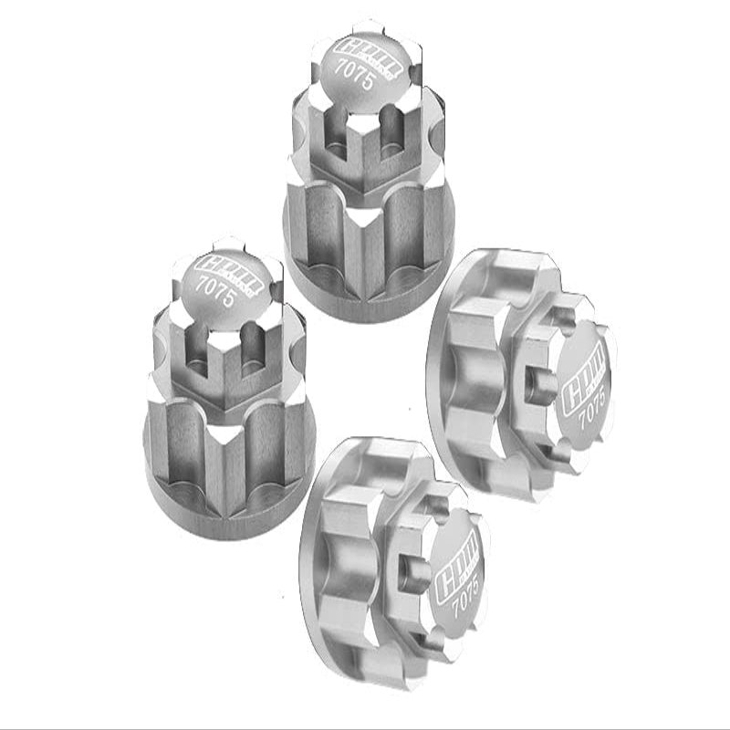 Aluminum 7075-T6 Wheel Lock for for Arrma 1:5 KRATON 8S / Outcast 8S / KRATON EXB Roller/Outcast EXB Roller Upgrades - Silver