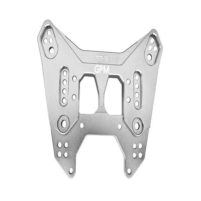 Aluminum 7075-T6 Rear Damper Plate for Arrma 1:7 FIRETEAM 6S BLX / 1:7 Mojave 6S BLX - 1Pc Set Silver