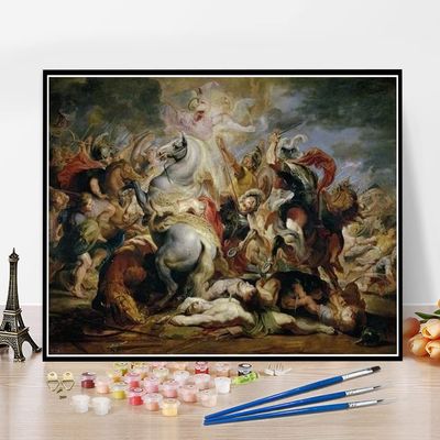 DIY Oil Painting Kit, The Death of The Consul Decius Peter Paul Rubens Painting by Peter Paul Rubens DIY Painting Paint by Numbers Kits On Canvas