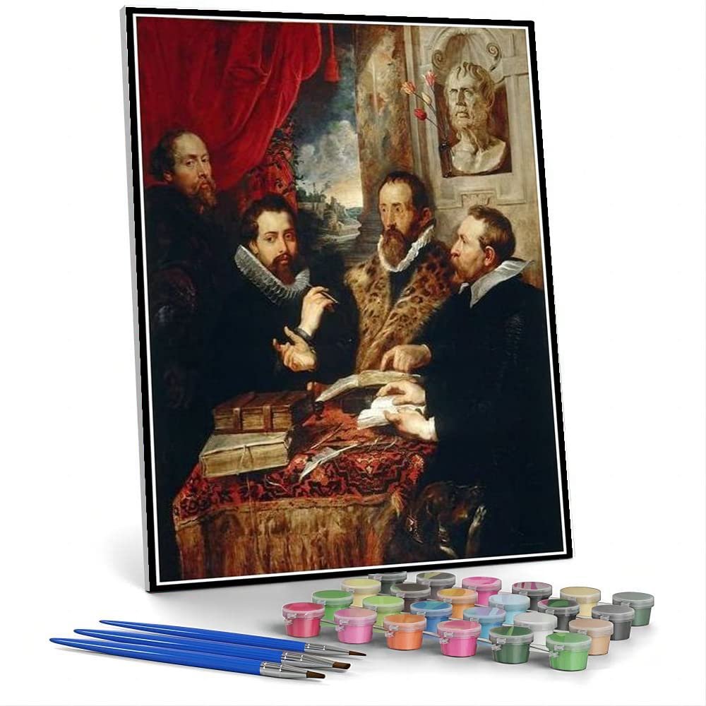 DIY Oil Painting Kit,Self Portrait Painting by Peter Paul Rubens Arts Craft for Home Wall Decor