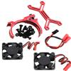 Rcarmumb Motor Cooling Fan Upgrades Part for 1/8 1/7 Arrm a RC Car,Brushed Brushless 20000 RPM High Speed 30mm Cooling Fan Heatsink with 40-42mm Adjustable Mount for 4274 4068 4268 Motor,Red view 1