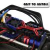 Rcarmumb Motor Cooling Fan Upgrades Part for 1/8 1/7 Arrm a RC Car,Brushed Brushless 20000 RPM High Speed 30mm Cooling Fan Heatsink with 40-42mm Adjustable Mount for 4274 4068 4268 Motor,Red view 4