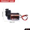 RCAWD Scx24 370 Brushed Motor and Transmission 34T for Axial 1-24 Scx24 Deadbolt Chevrolet Wrangler Gladiator Bronco Crawlers Upgrade Parts Black view 2