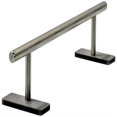 RACOFSB Fingerboard Rail Obstacles Self Assembled Made of Solid Stainless Steel for Pro Finger Skateboard (11" Long 2.2" Tall)