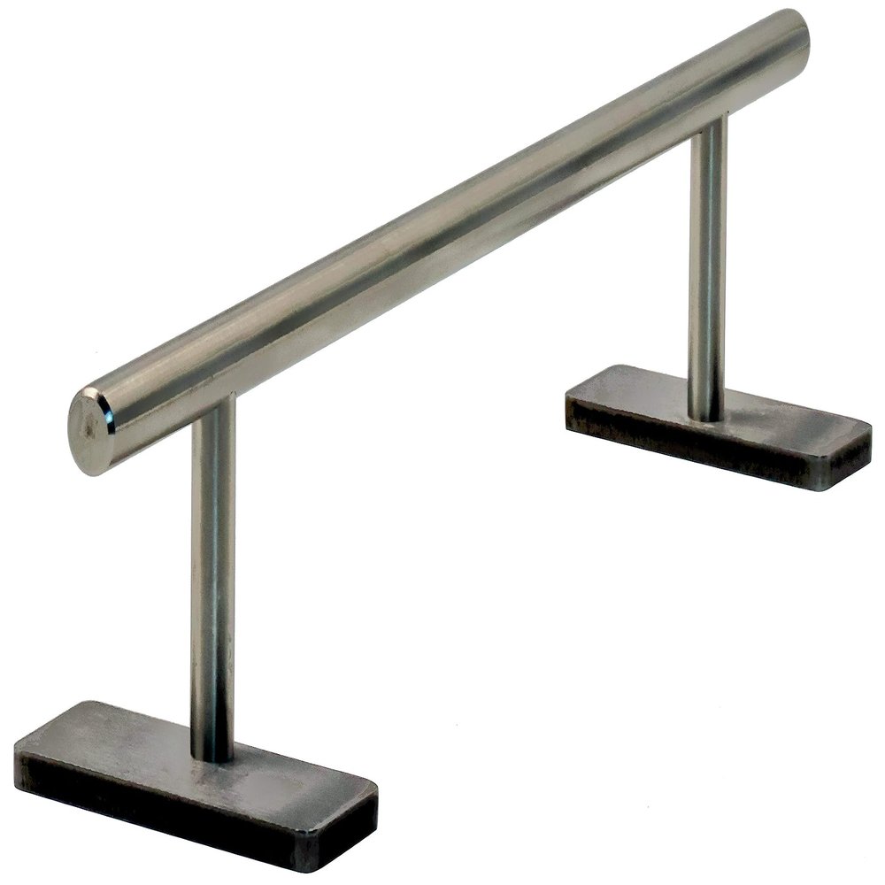 RACOFSB Fingerboard Rail Obstacles Self Assembled Made of Solid Stainless Steel for Pro Finger Skateboard (11" Long 2.2" Tall)