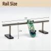 RACOFSB Fingerboard Rail Obstacles Self Assembled Made of Solid Stainless Steel for Pro Finger Skateboard (11" Long 2.2" Tall) view 2
