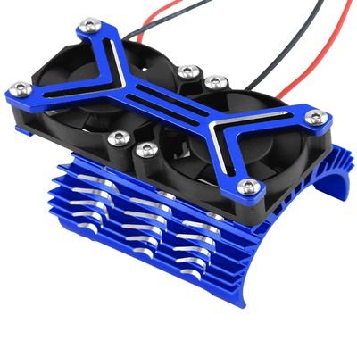 Rcarmumb Motor Cooling Fan Upgrades Part for 1/8 1/7 Arrm a RC Scale Car,Brushless 15000 RPM High Speed 30mm Cooling Fan Heatsink with 42mm Adjustable Mount for 4068 4274 Motor,Navy Blue