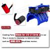 Rcarmumb Motor Cooling Fan Upgrades Part for 1/8 1/7 Arrm a RC Scale Car,Brushless 15000 RPM High Speed 30mm Cooling Fan Heatsink with 42mm Adjustable Mount for 4068 4274 Motor,Navy Blue view 2