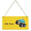SUQINFA Custom Cartoon Car Kids Room Sign Personalized Kid's Name Door Sign Wall Plates Customized Wood Plaque Sign Wall Decor for Baby Nursery Boy Girl Bedroom view 1