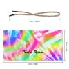 SUQINFA Custom Rainbow Tie Dye Kids Room Sign Personalized Kid's Name Door Sign Wall Plates Customized Wood Plaque Sign Wall Decor for Baby Nursery Boy Girl Bedroom view 2
