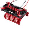 Rcarmumb Motor Cooling Fan Upgrades Part for 1/8 1/7 Arrm a RC Scale Car,Brushless 15000 RPM High Speed 30mm Cooling Fan Heatsink with 42mm Adjustable Mount for 4068 4274 Motor,Red view 1