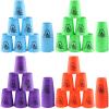 Lancisism 48Pcs Quick Stacking Cups Set, BPA-Free Material Sports Training Stacking Cup Game, Classic Family Game for Teens Adults Idea (12 Blue & 12 Green & 12 Purple & 12 Red) view 1