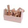 AmishToyBox.com Kid's Play Tool Box Toy Set, 6 Piece Wooden Toy Tool Set view 2