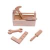 AmishToyBox.com Kid's Play Tool Box Toy Set, 6 Piece Wooden Toy Tool Set view 4