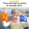 A+ Assets Bean Bags for Kids  Colorful Bean Bags for Learning Colors - 10 Pack - Educational Toy for Toddlers and Preschool view 2