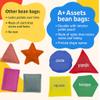 A+ Assets Bean Bags for Kids  Shape Bean Bags for Preschool Learning, 8 Pack Educational Manipulatives for Preschoolers, Sensory Toys for Toddlers, Learn Colors & Shapes view 3