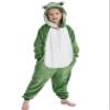 ACOGNA Onesie Kids Plush Animal Frog Costume One Piece Pajamas Girls Boys Teen Halloween Cosplay Sleepwear Green 6-7 Years view 1