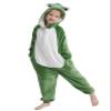 ACOGNA Onesie Kids Plush Animal Frog Costume One Piece Pajamas Girls Boys Teen Halloween Cosplay Sleepwear Green 6-7 Years view 2
